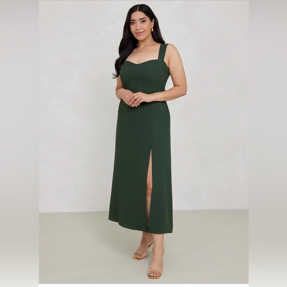 Park and Fifth - Hastings bridesmaid dress in dark olive, size large.